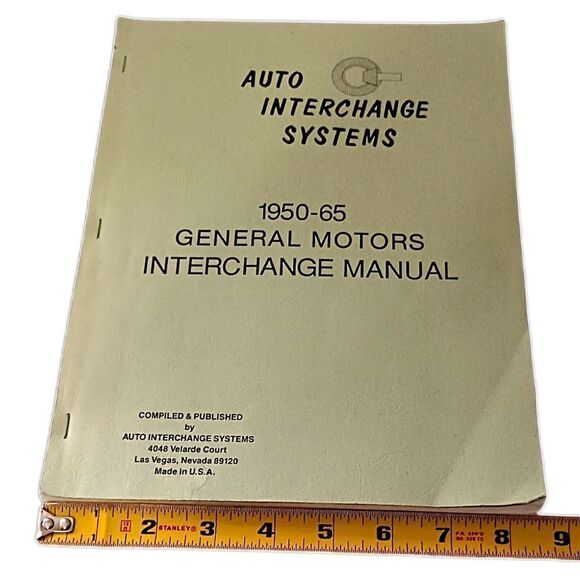 Auto Interchange Systems Booklet 1950-65 General Motors Interchange Manual Vtg.  - Picture 14 of 16